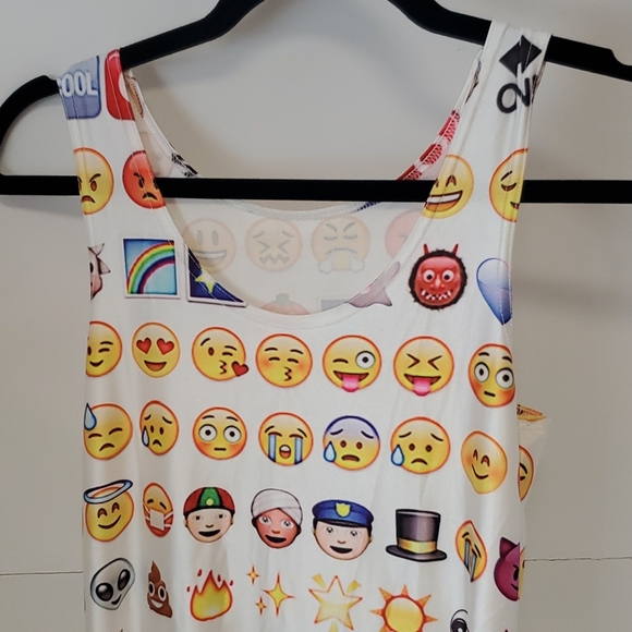 novelty | Dresses | Emoji Dress For Tween Girls Fun Colorful Emoji ...
